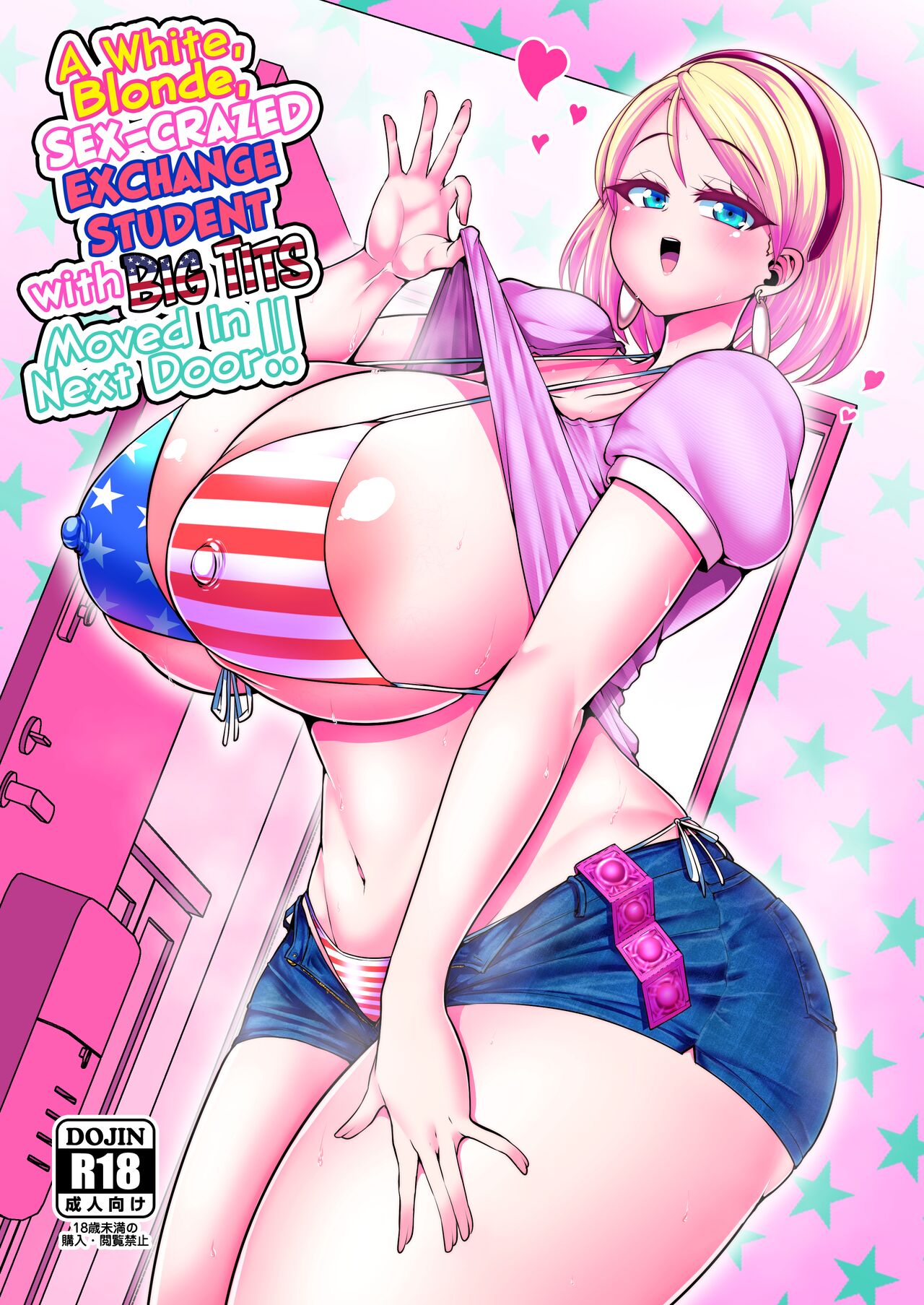 H Daisuki Kinpatsu Hakujin Bakunyuu Ryuugakusei ga Tonari no Heya ni Hikkoshite Kita! - Chapter 1 3